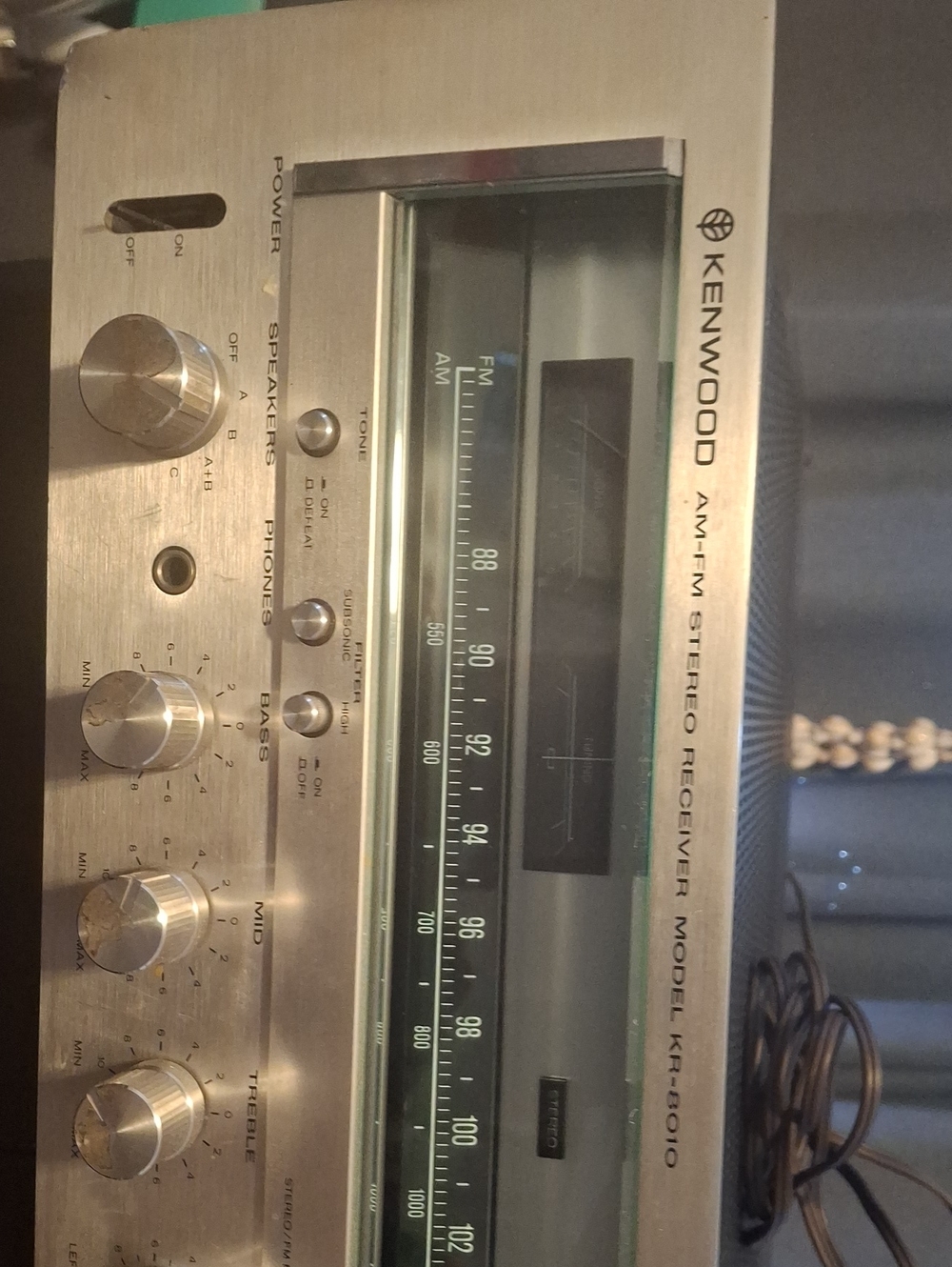 Kenwood Silver AM/FM Stereo Receiver -500 Obo